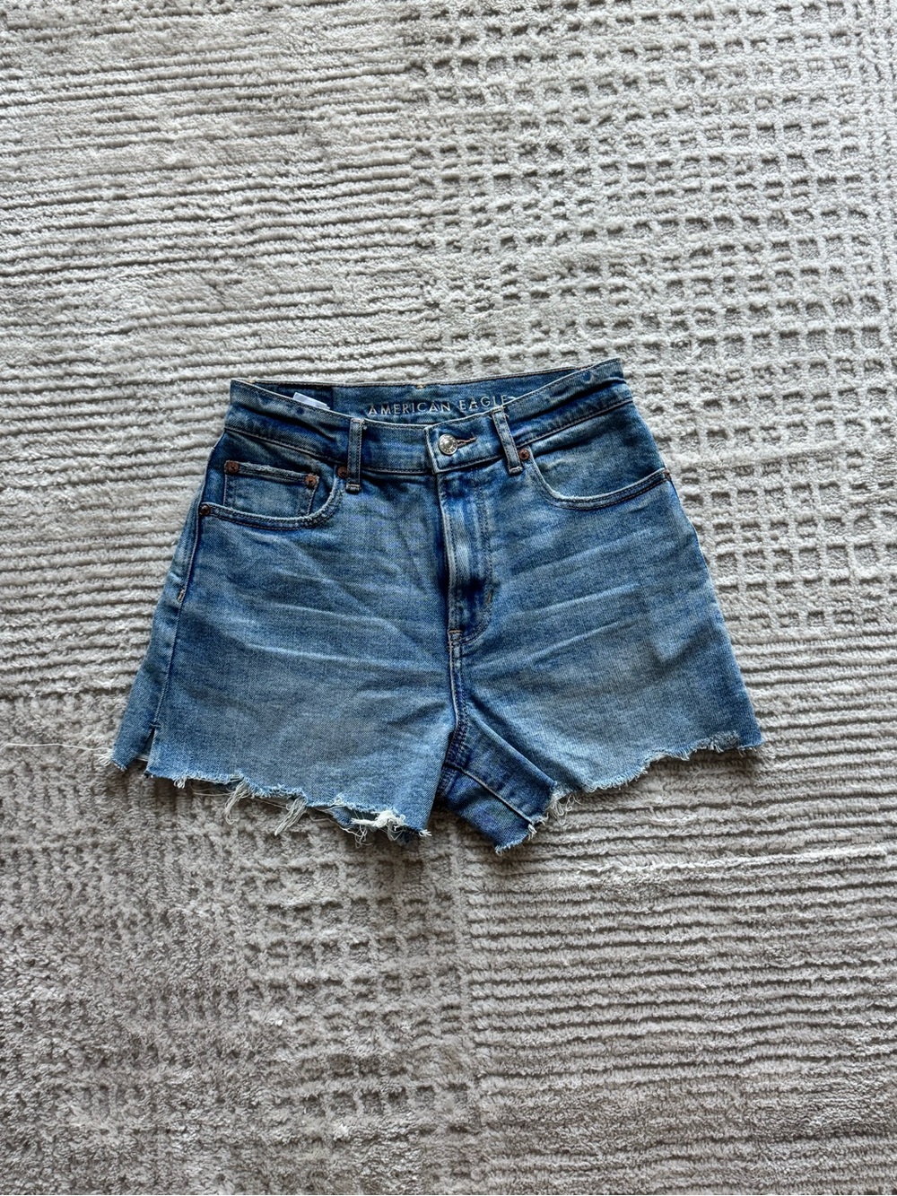 American Eagle Outfitters Distressed Light Blue Denim Cutoff Shorts